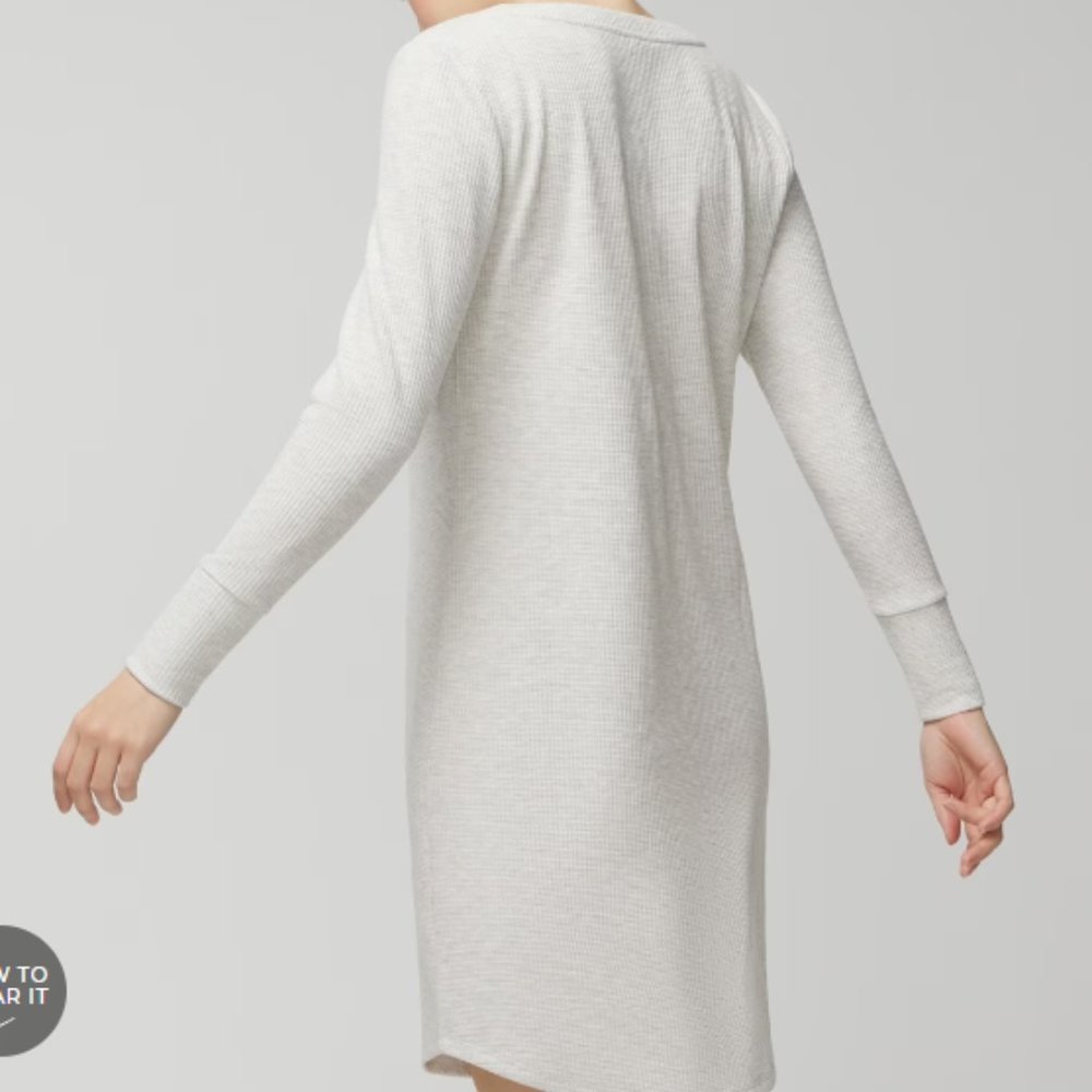 NWT Soma COZY WAFFLE Long-Sleeve Sleepshirt - Picture 4 of 6